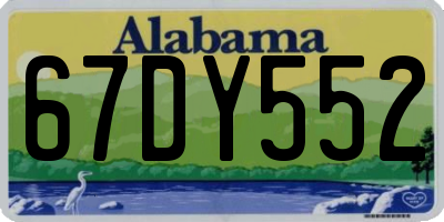 AL license plate 67DY552