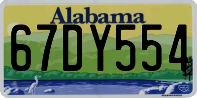 AL license plate 67DY554