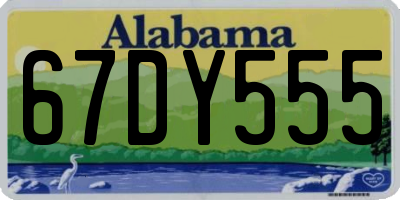 AL license plate 67DY555