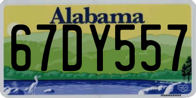 AL license plate 67DY557