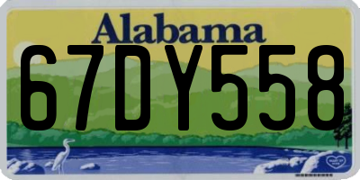 AL license plate 67DY558