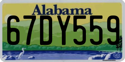 AL license plate 67DY559