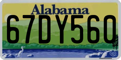 AL license plate 67DY560