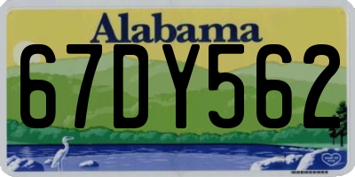 AL license plate 67DY562