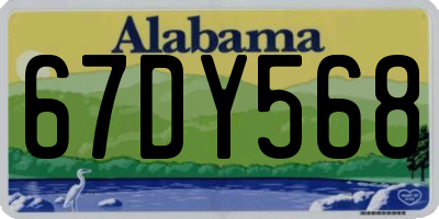 AL license plate 67DY568