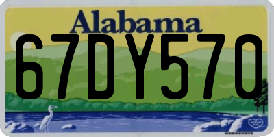 AL license plate 67DY570