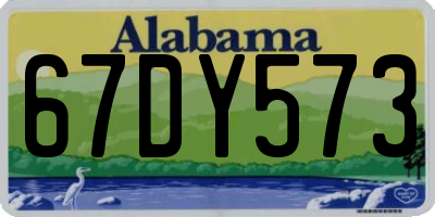 AL license plate 67DY573