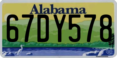 AL license plate 67DY578