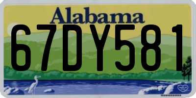 AL license plate 67DY581