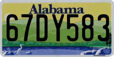 AL license plate 67DY583