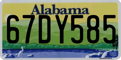 AL license plate 67DY585