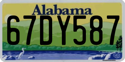 AL license plate 67DY587