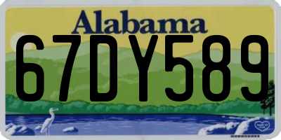 AL license plate 67DY589