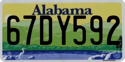 AL license plate 67DY592