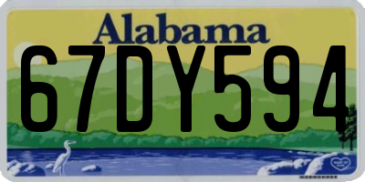 AL license plate 67DY594