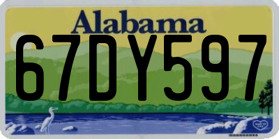 AL license plate 67DY597