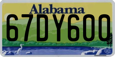 AL license plate 67DY600