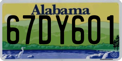 AL license plate 67DY601