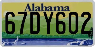 AL license plate 67DY602