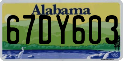 AL license plate 67DY603