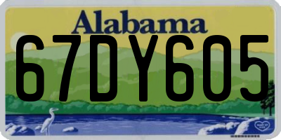 AL license plate 67DY605