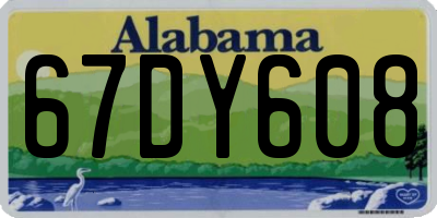 AL license plate 67DY608