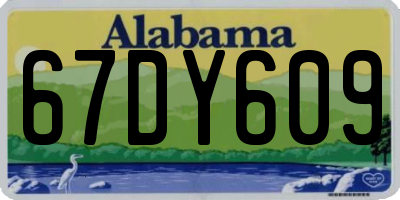 AL license plate 67DY609