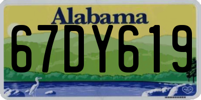 AL license plate 67DY619