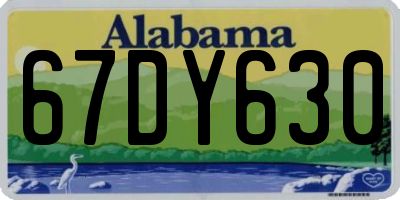 AL license plate 67DY630