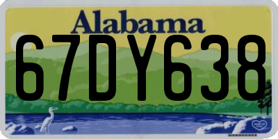 AL license plate 67DY638