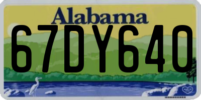 AL license plate 67DY640