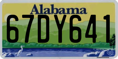 AL license plate 67DY641