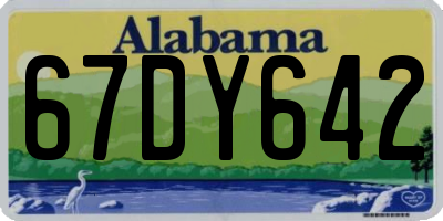 AL license plate 67DY642