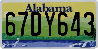 AL license plate 67DY643