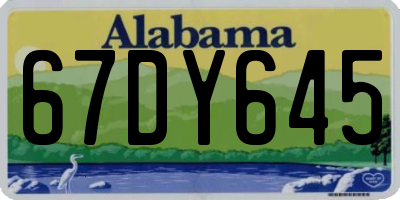 AL license plate 67DY645