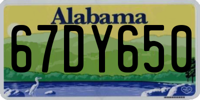 AL license plate 67DY650