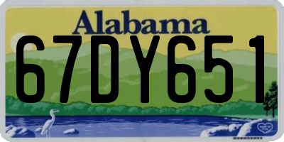 AL license plate 67DY651