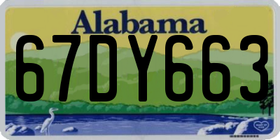 AL license plate 67DY663