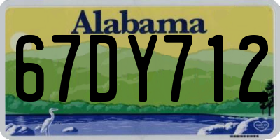 AL license plate 67DY712