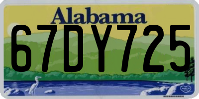 AL license plate 67DY725
