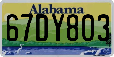 AL license plate 67DY803