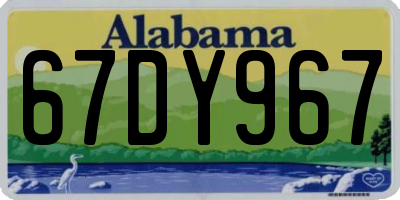 AL license plate 67DY967