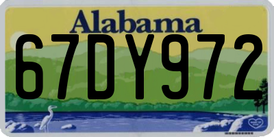 AL license plate 67DY972