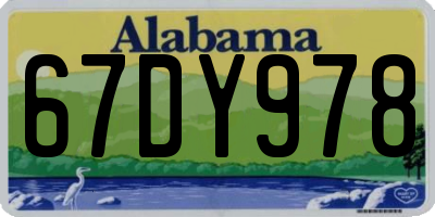 AL license plate 67DY978