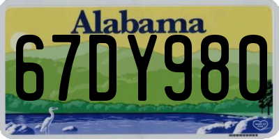 AL license plate 67DY980