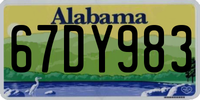 AL license plate 67DY983