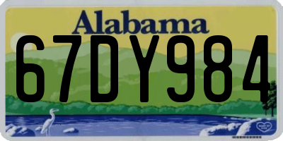 AL license plate 67DY984