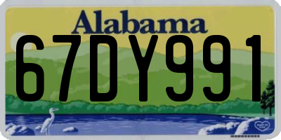 AL license plate 67DY991