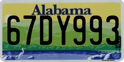AL license plate 67DY993