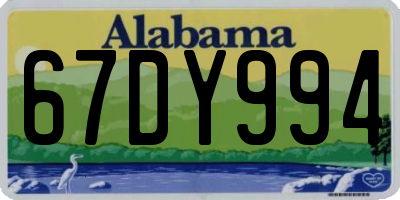AL license plate 67DY994